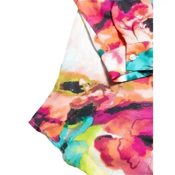 Allison Taylor Women's Floral Button-Down Blouse Size S Multicolor - Picture 3 of 6